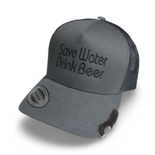 Load image into Gallery viewer, Save Water, Drink Beer SnapBack Trucker Hat