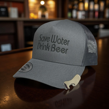 Load image into Gallery viewer, Save Water, Drink Beer SnapBack Trucker Hat