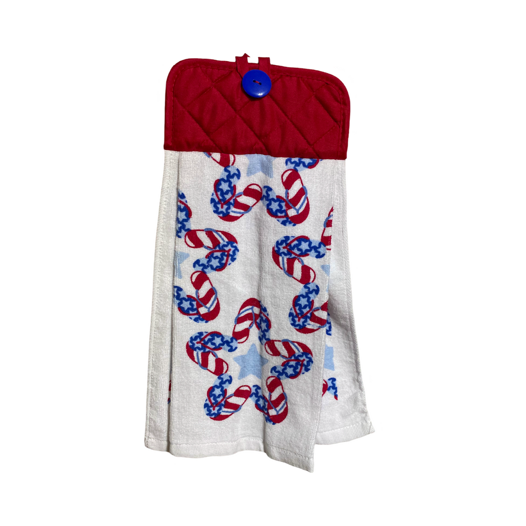 Red, White and Blue Flip Flops