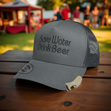 Load image into Gallery viewer, Save Water, Drink Beer SnapBack Trucker Hat
